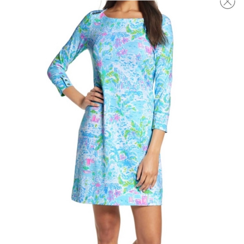 Lilly Pulitzer Sophie Dress Size S Blue Career Teacher Graduation - Picture 9 of 9